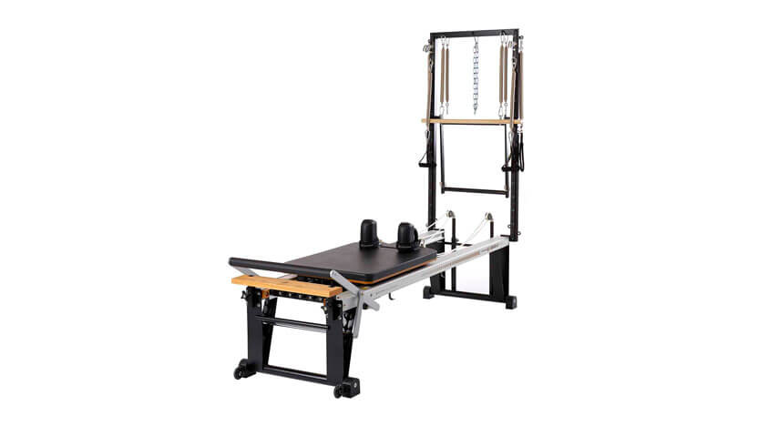 The Merrithew Rehab V2 Max Plus Reformer is often used by health care practitioners in clinical settings